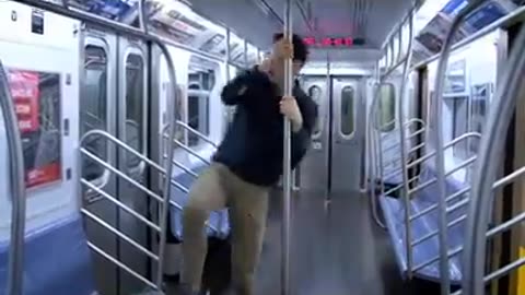 That moment when you're alone on the subway.