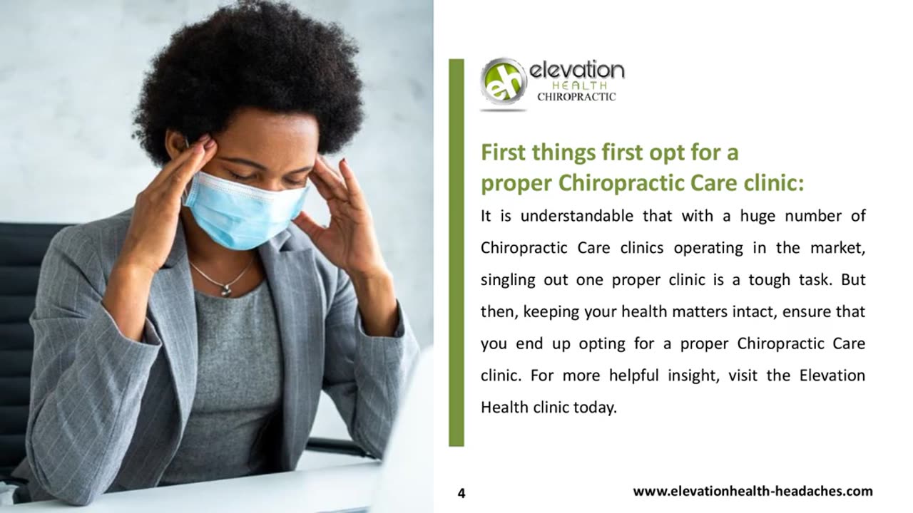 Treat Your Headache Issues With Ample Help From Elevation Health