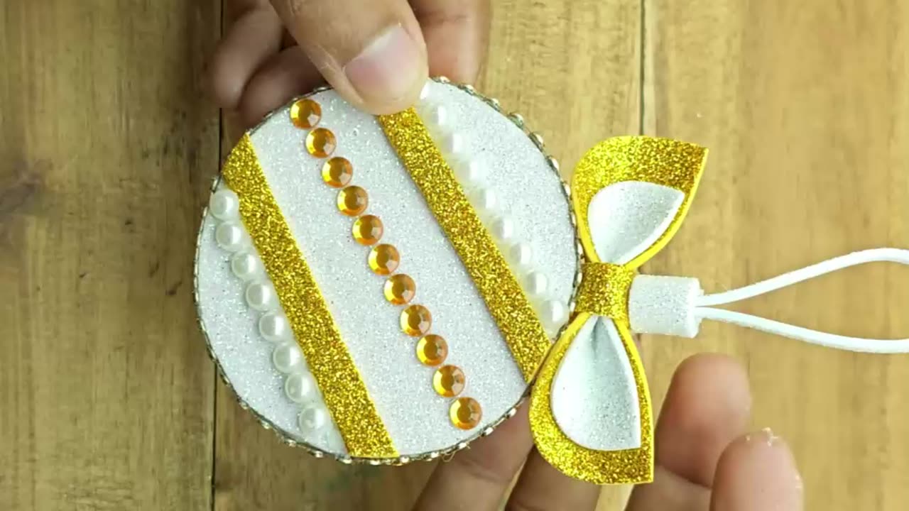 DIY Glitter Foam Ornaments Making For Home Decorations | Glitter Foam Sheet Crafts Idea