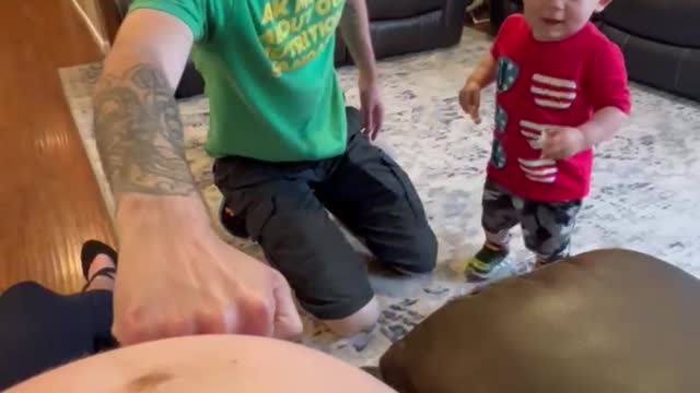 Toddler Punches Mom's Belly