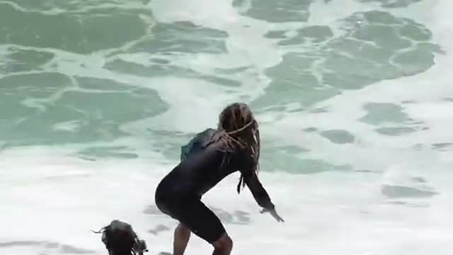 I JUMPED OFF A LEDGE AND CAUGHT A WAVE on my Skimboard!