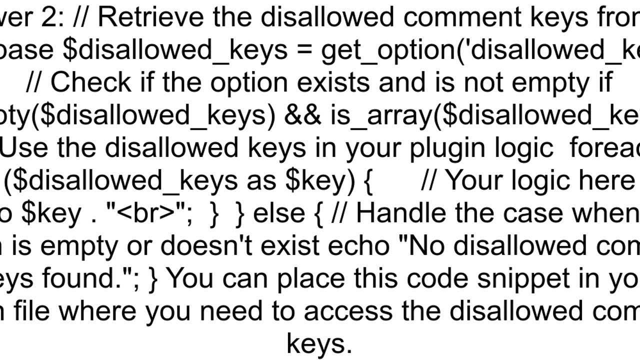 How to get Disallowed Comment Keys programmatically from WordPress admin gt Settings gt Discussion
