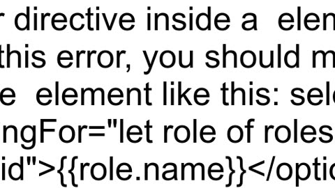 Getting error NG0901 in ngfor loop in Angular