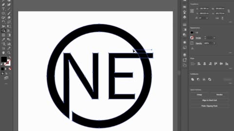 NE logo design in Adobe illustrator #logo #logodesign #graphicdesign #graphics #shorts #short