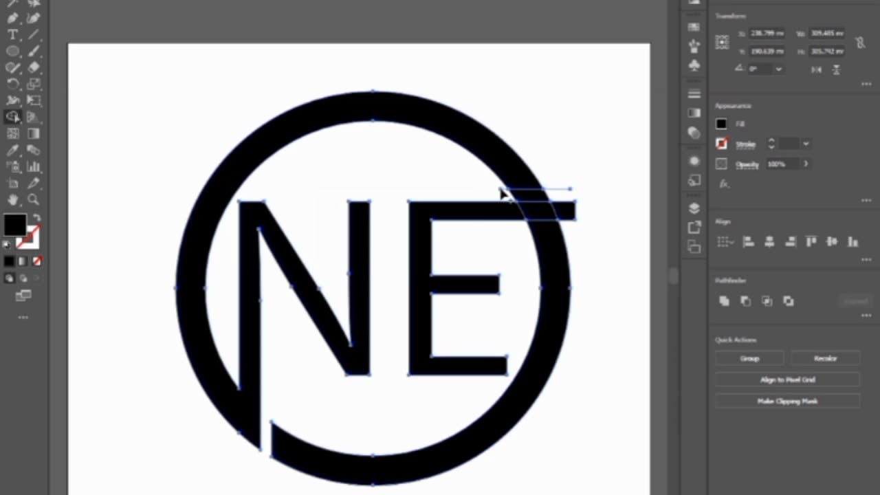 NE logo design in Adobe illustrator #logo #logodesign #graphicdesign #graphics #shorts #short