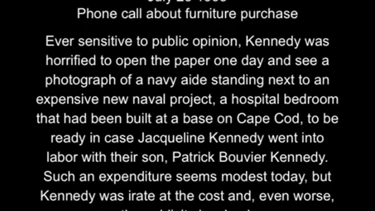 JFK pissed about furniture #ToreSays