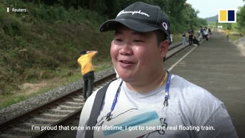 Thailand’s ‘floating train’ attracts flocks of tourists in post-monsoon season