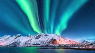 Aurora Borealis Lofoten Islands Norway Free To Use Video (No Copyright)