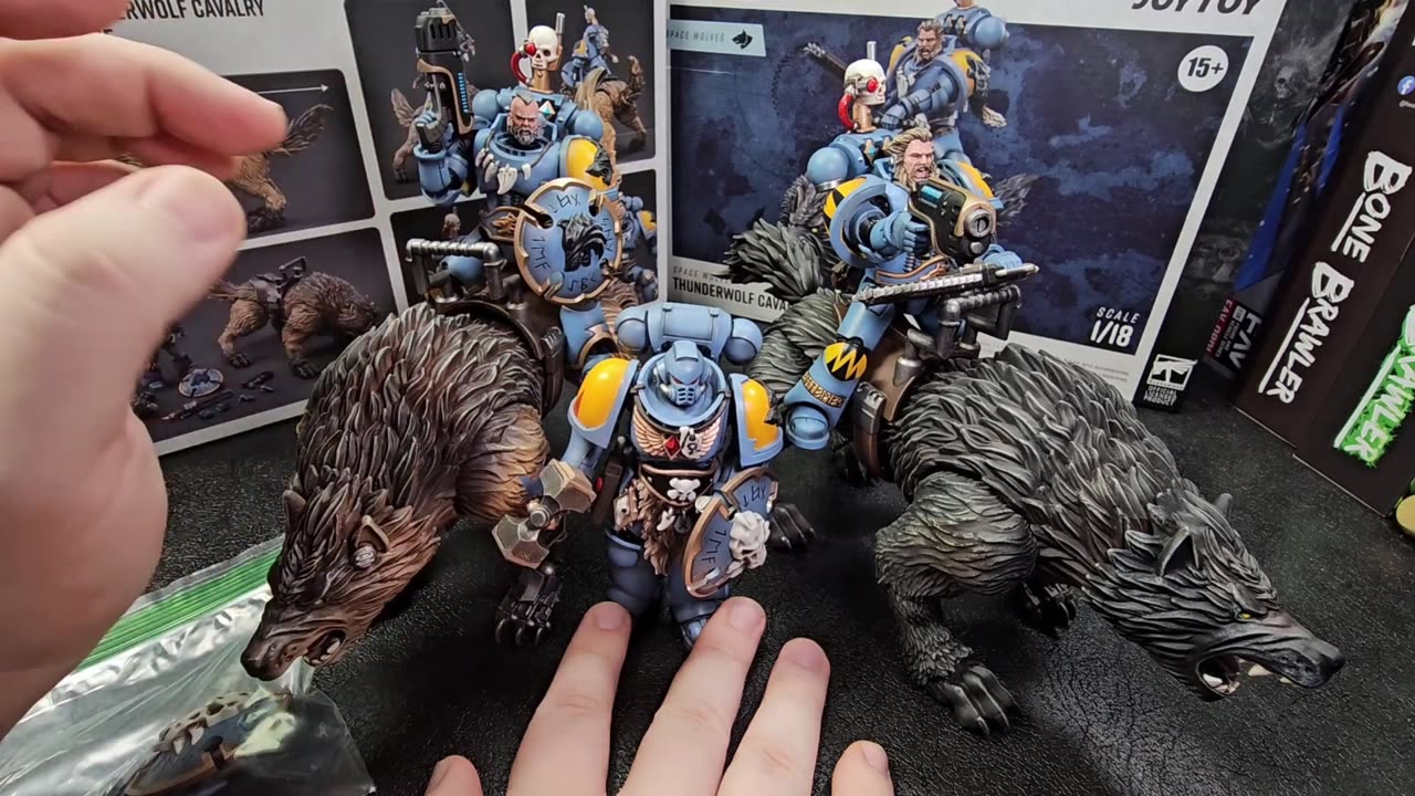 Joytoy Warhammer 40k Thunderwolf Cavalry Frode and Bjane