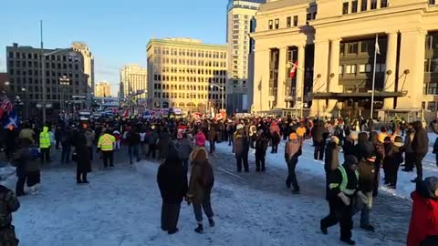 🔴LIVE Ottawa - RAW Footage Freedom Convoy 2022 Day 22 - Emergency Act - Friday Feb 18 pt 2