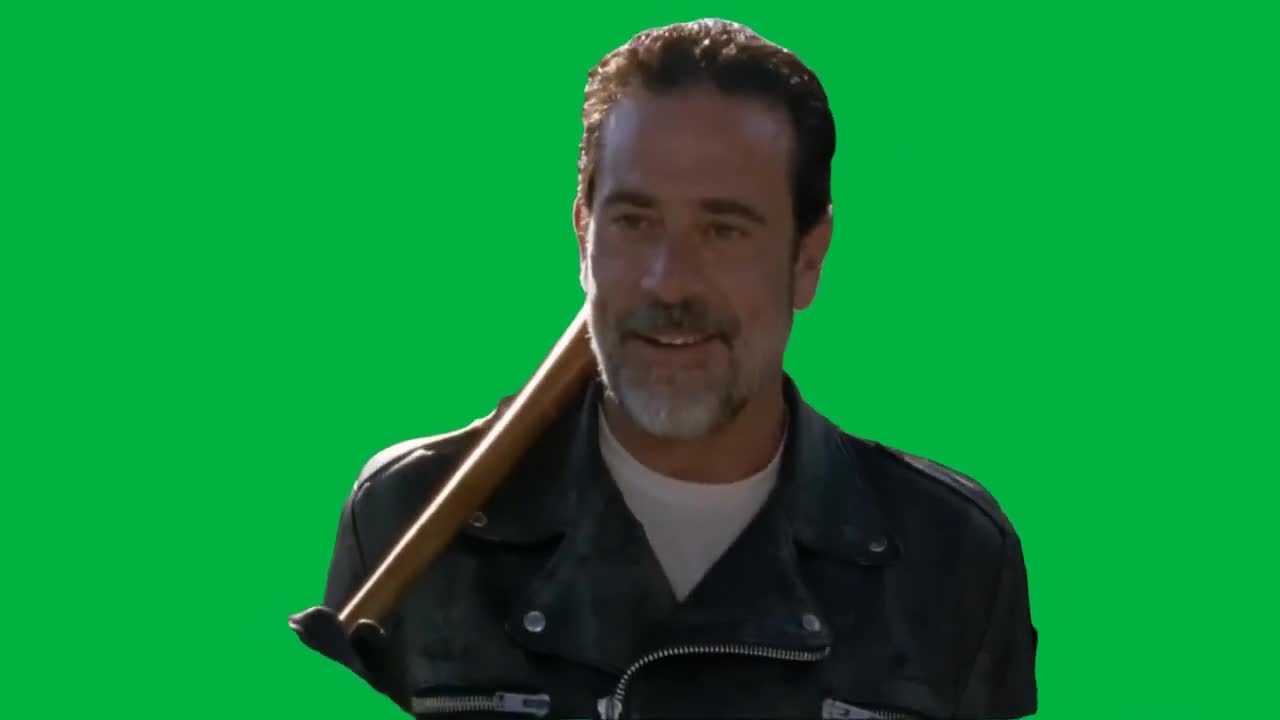 Negan Kills A Walker - GREEN SCREEN