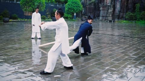 Wudang hard qigong show, this stick has become an eternal classic!