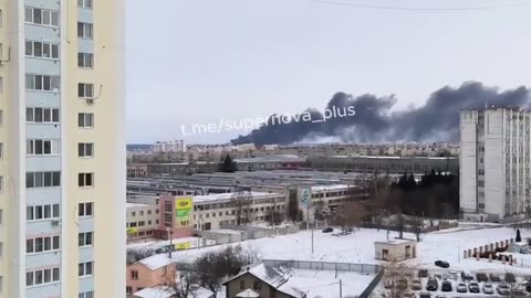 Oil depot is still burning in Oryol, Russia 🔥