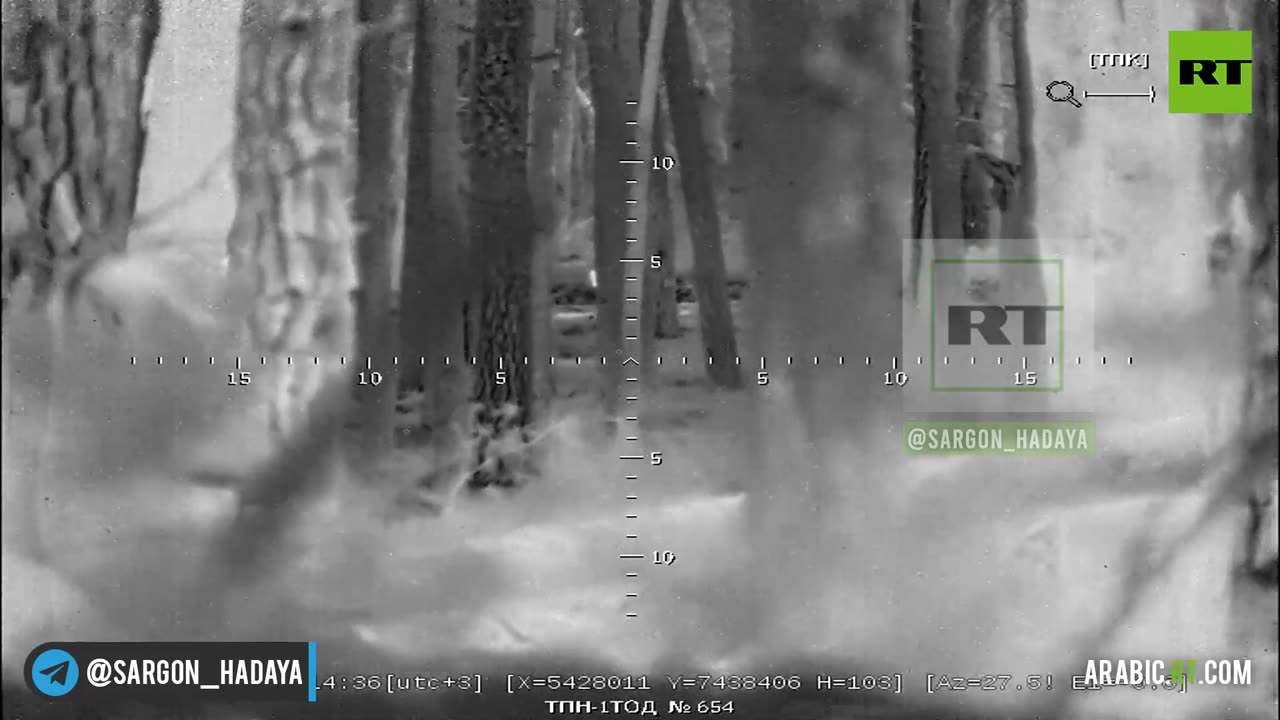 The work of a sniper pair in the forest near Kremenna.