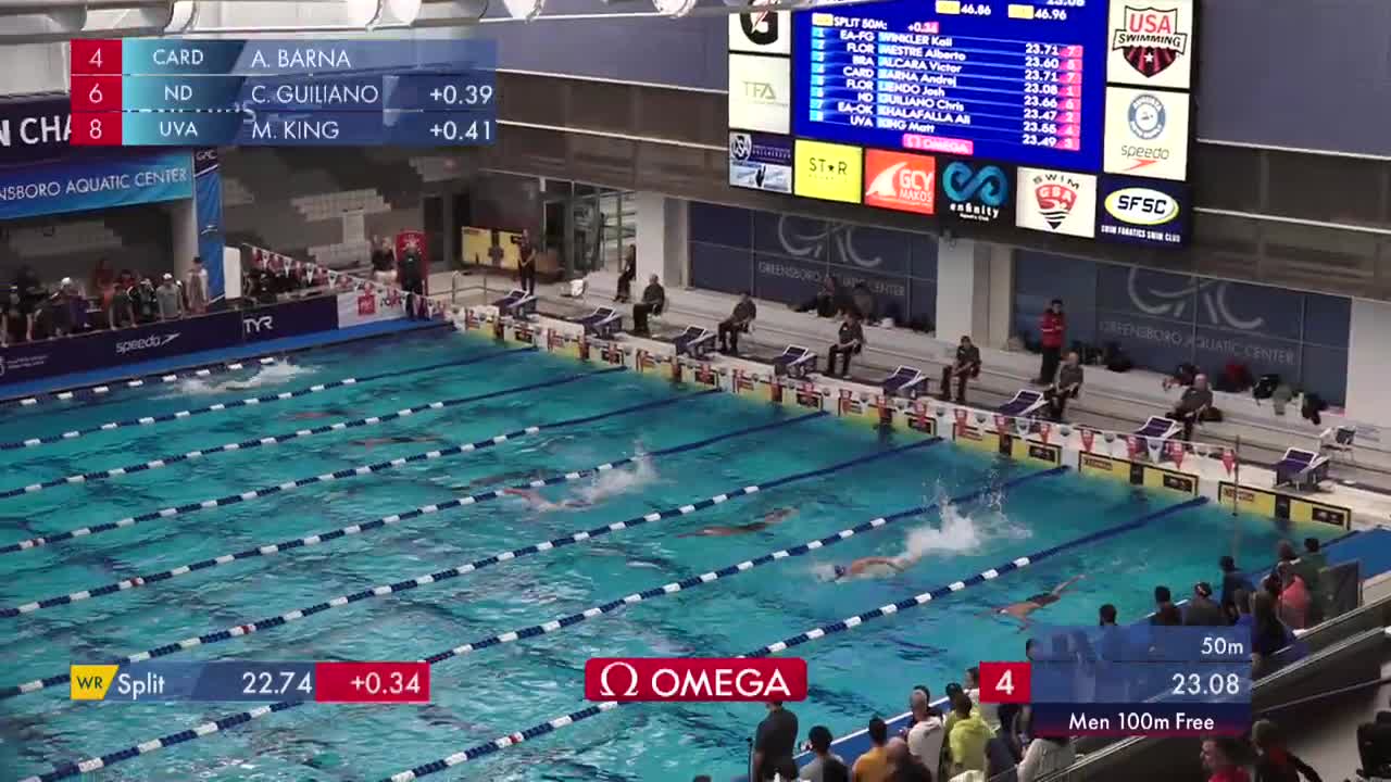 USA Swimming Toyota US Open | Men's 100 Freestyle | Andrej Barna tops field in men's 100 Free