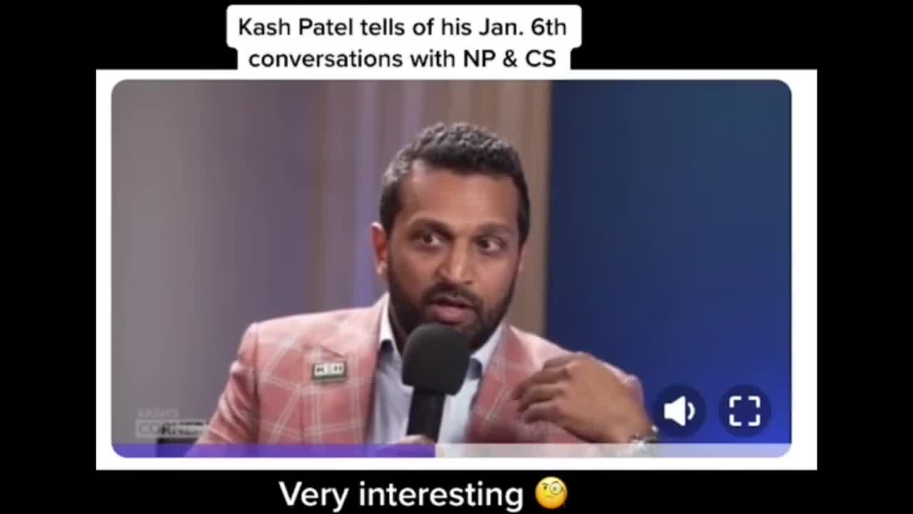 ⚫️Kash Patel On Pelosi’s REAL Jan 6 Request👀