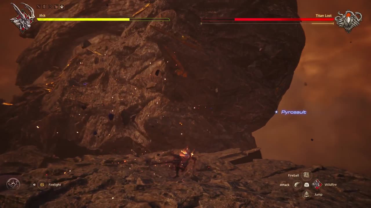 Final Fantasy 16: Ifrit VS Titan Lost