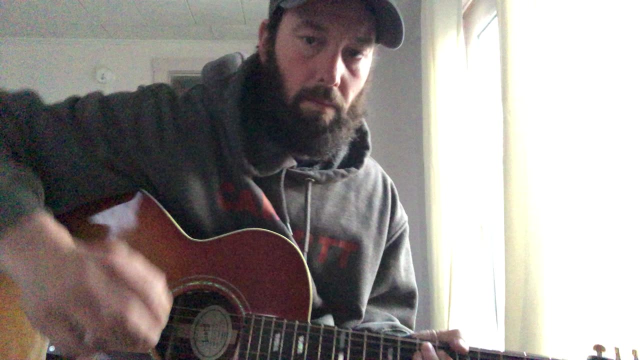 Practicing some blues guitar on my Gibson parlor