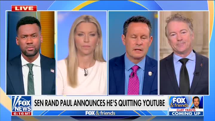 Rand Paul nukes Big Tech, announces he's leaving Youtube for Rumble