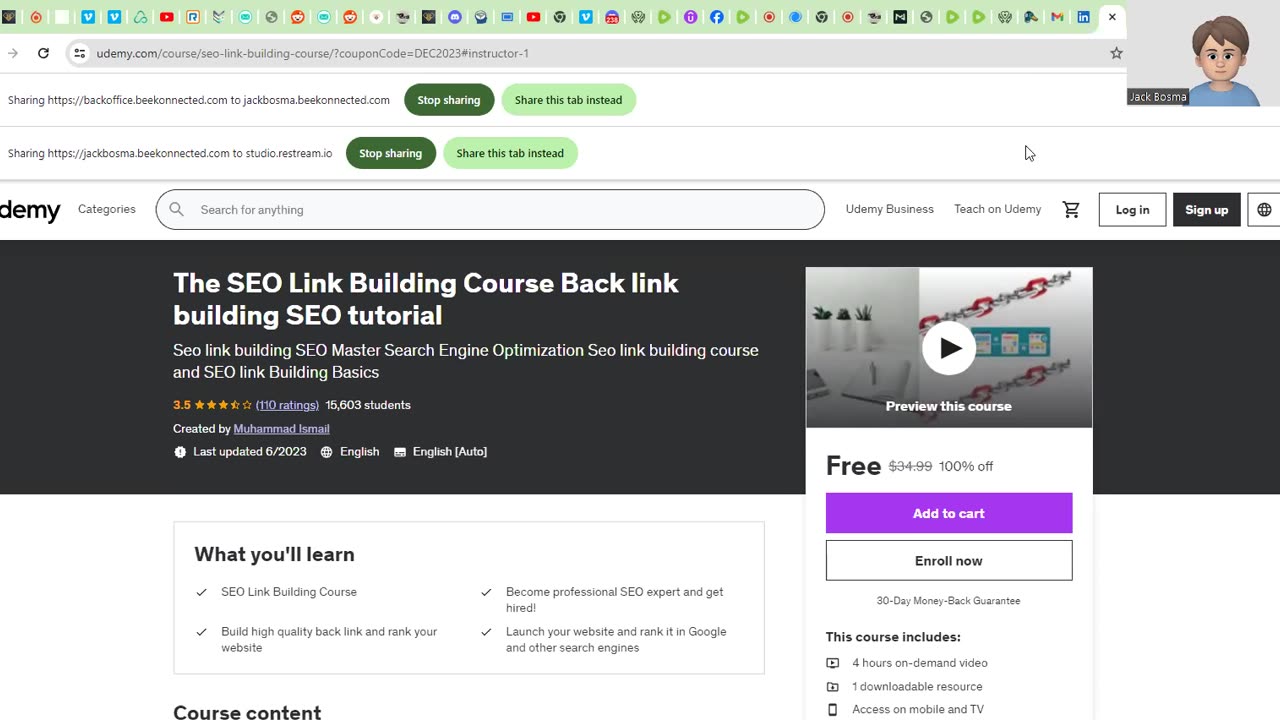 The SEO Link Building Course Back link building SEO tutorial (Free Coupon)