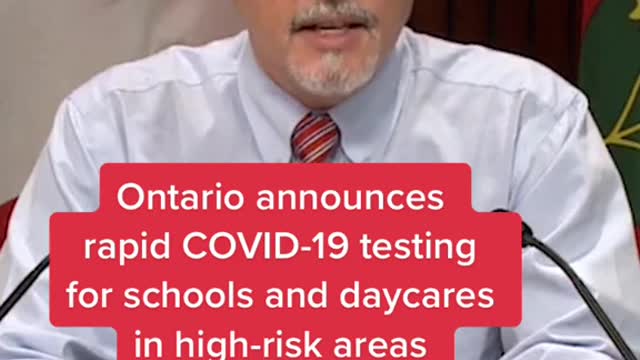 Ontario announces rapid COVID-19 testing for schools and daycares in high-risk areas