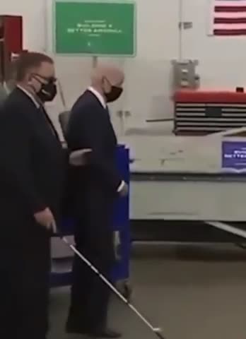WOW. Joe Biden couldn’t even help a Blind Man. This man is not healthy