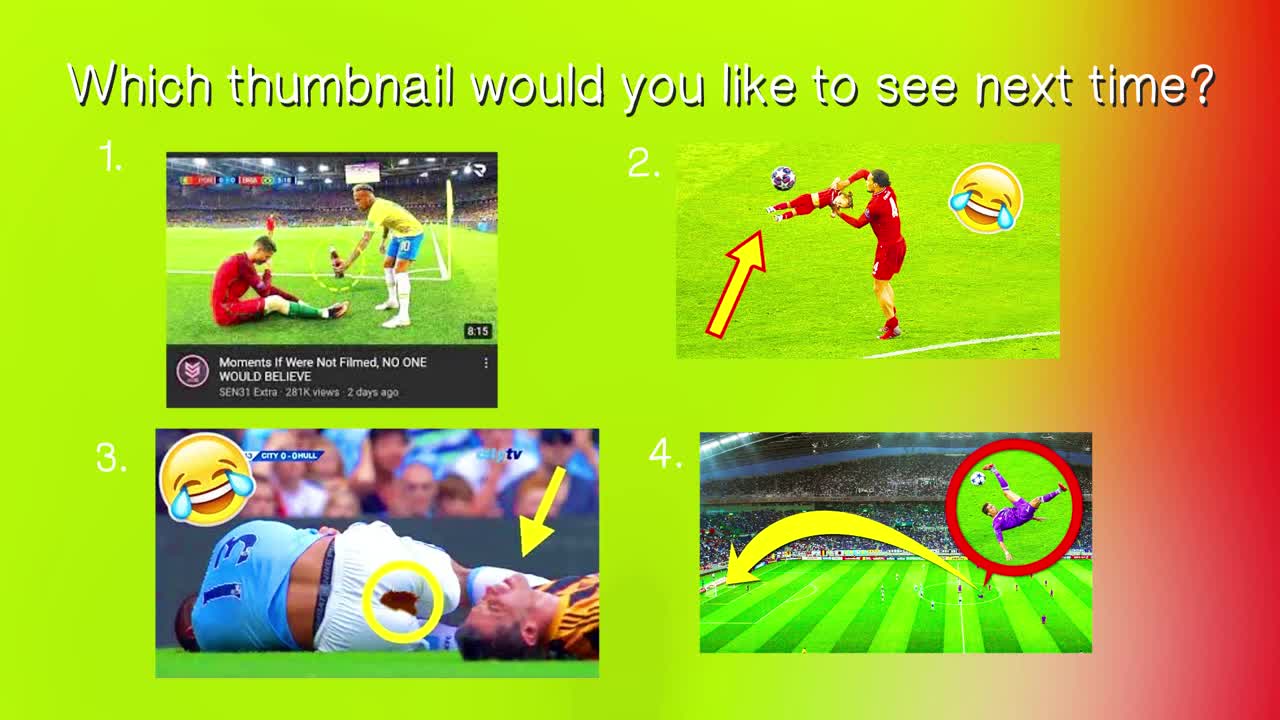 Football thumbnails but not Clickbait