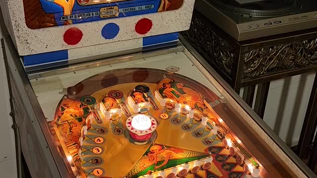 Playing the Gottlieb Target Pool pinball machine