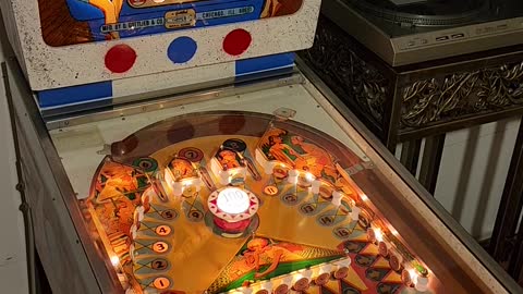 Playing the Gottlieb Target Pool pinball machine