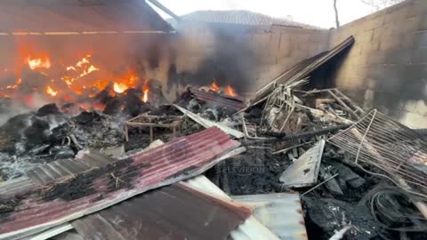 Zjarri shkrumbon magazinën ushqimore ne Mamurras