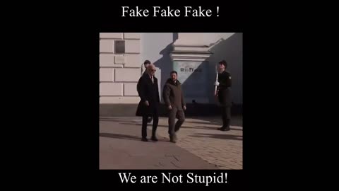 Biden and Fake Siren while Visiting Zelensky in Ukraine