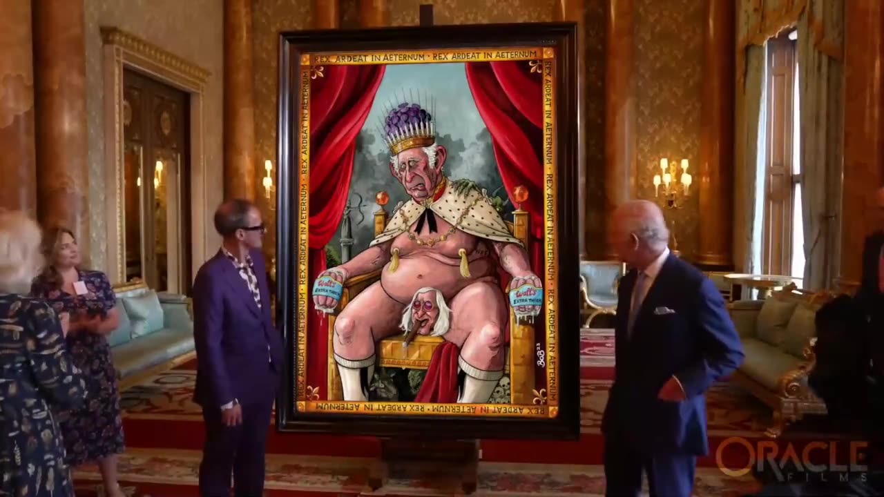 King Charles unveils a fitting portrait of himself....😁