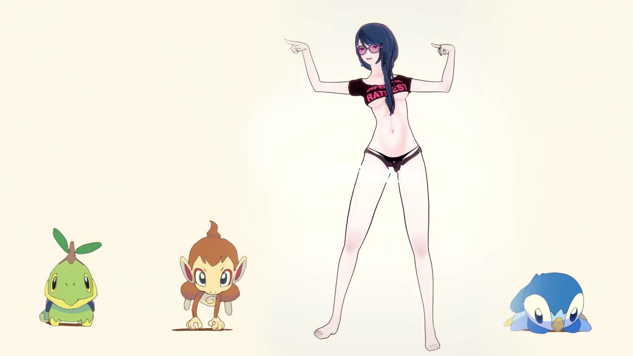 Ado avatar bikini Pokémon dancing POKÉDANCE #waifu #kawaii #foryou #animation #mmd #Ado