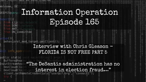 IO Episode 165 - FLORIDA IS NOT FREE PART 5 - Chris Gleason Files RICO Lawsuit