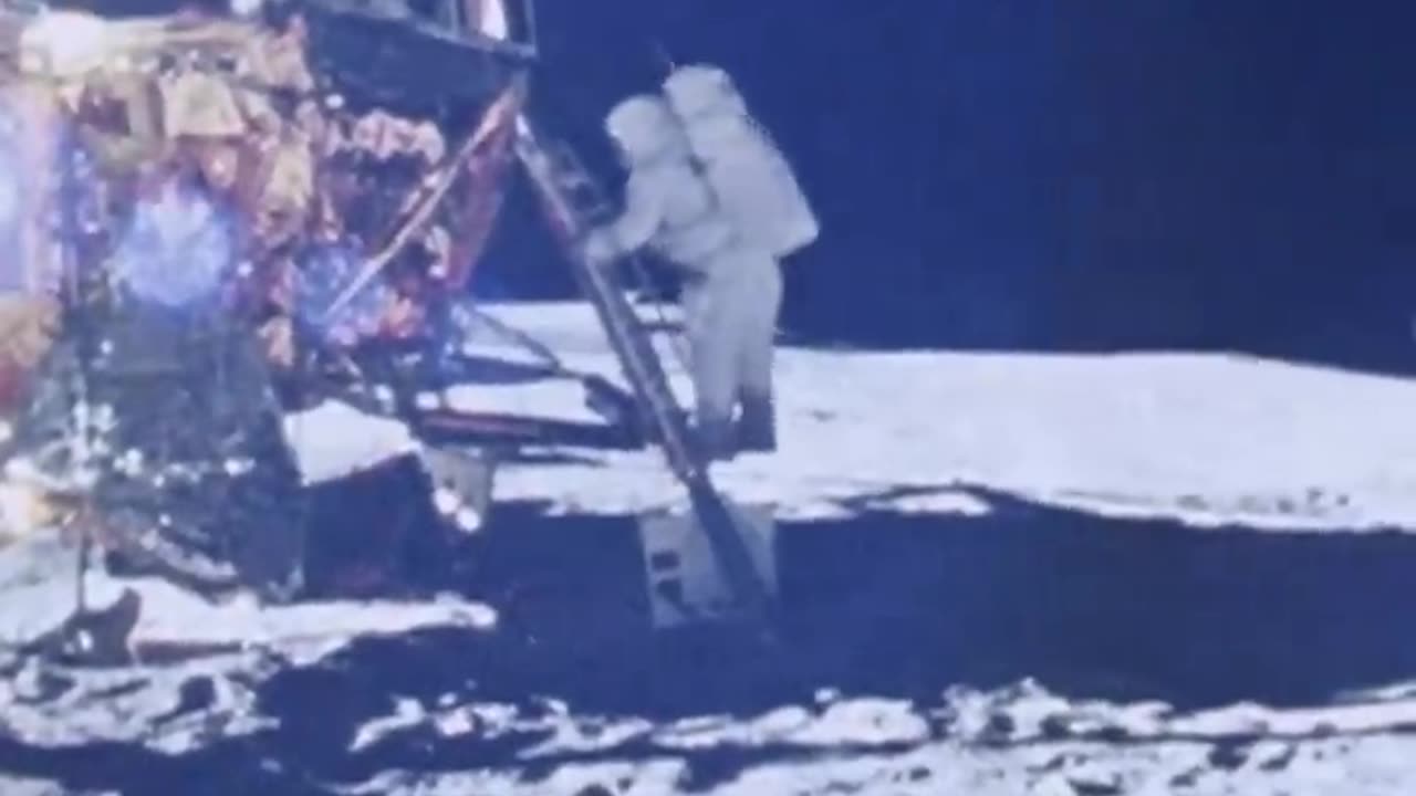 U.s Flag on Moon