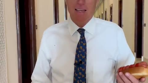 Mitt Romney talking national hot dog day. No one cares