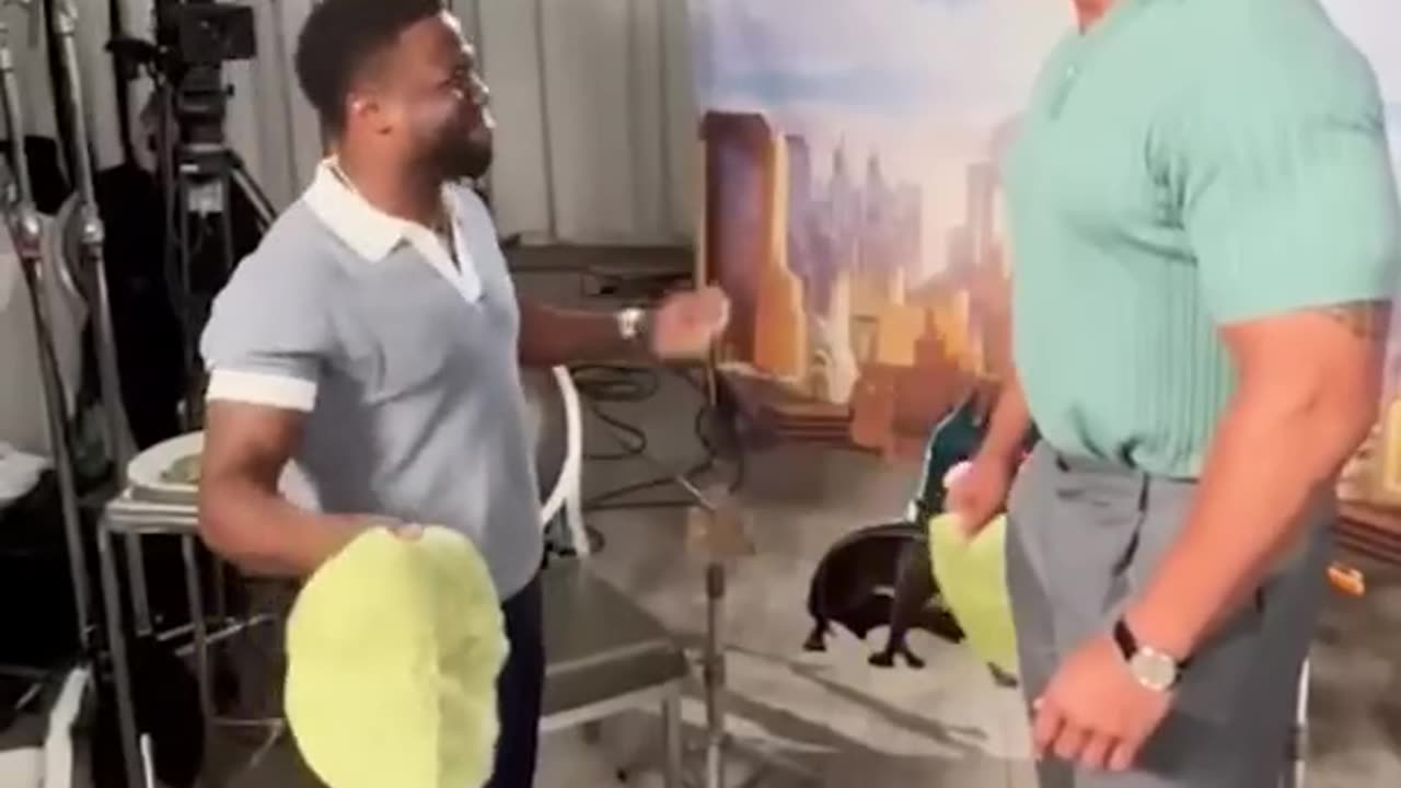 Kevin Hart & The Rock Try The Tortilla Slap Challenge