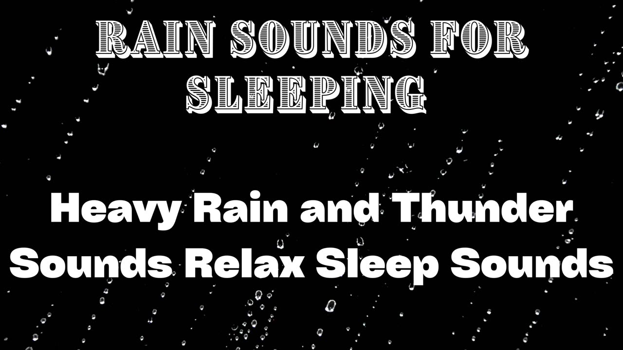 RAIN and THUNDER Black Screen For Sleeping | HEAVY RAIN SOUNDS At Night Black Screen