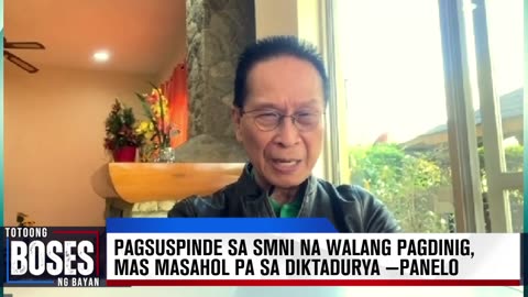 Pagsuspinde sa operasyon ng SMNI na walang pagdinig, mas masahol pa sa diktadurya —Panelo