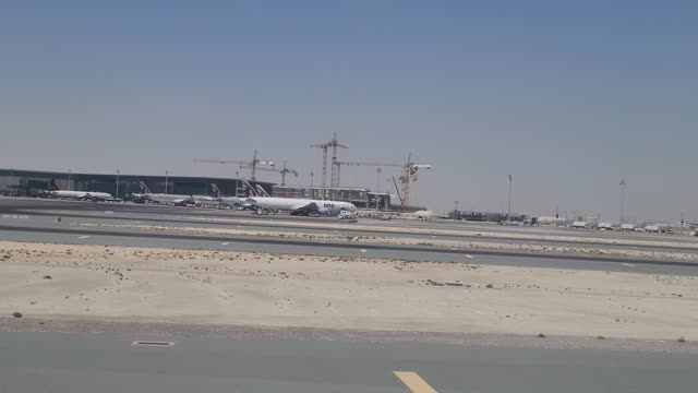 Qatar Airbus A350-1000 Taking off from Doha