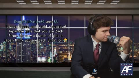 Nick Fuentes takes a superchat from "Japanese" fan