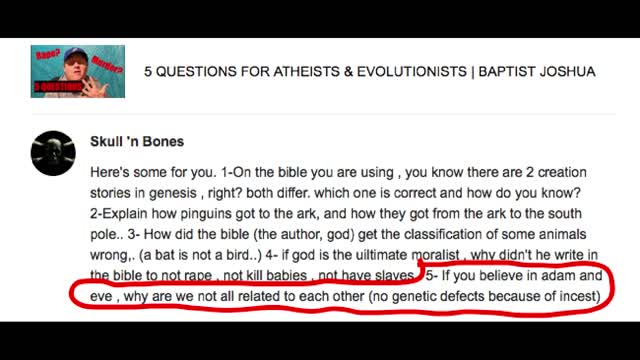 Responding to Skull 'n Bones | Questions for Atheists & Evolutionists