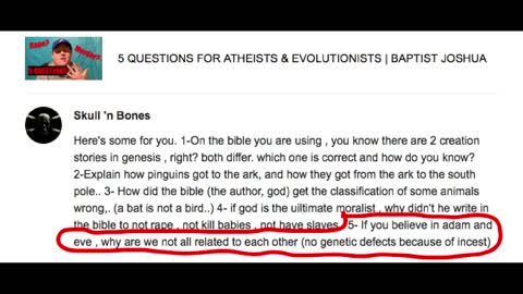 Responding to Skull 'n Bones | Questions for Atheists & Evolutionists