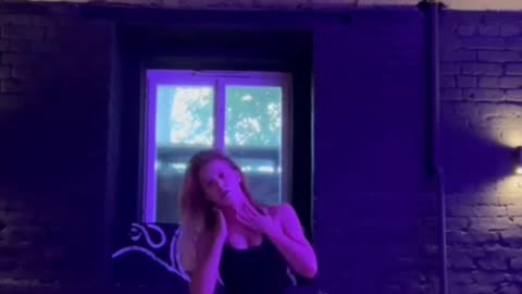 Hot blonde girl dance