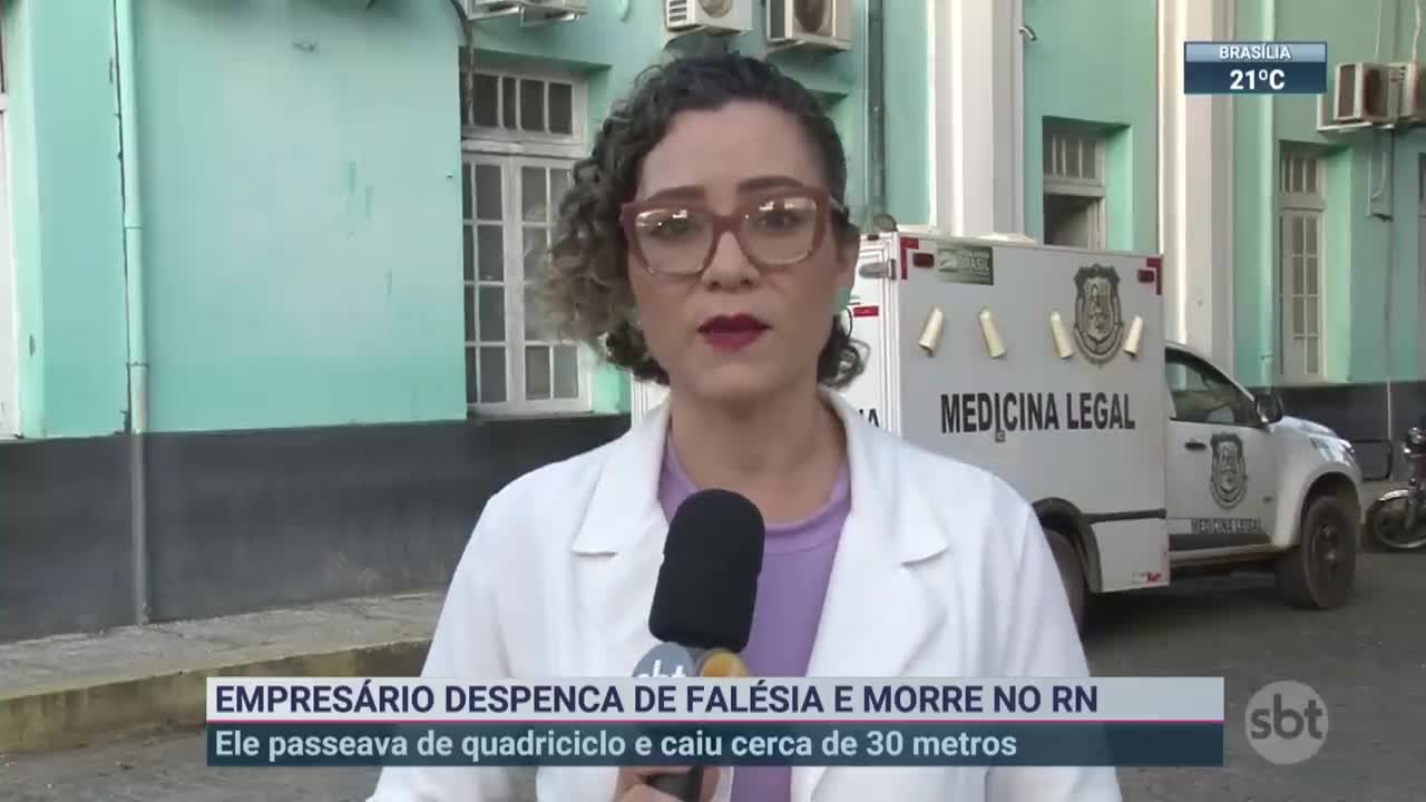 Empresário despenca de falésia e morre no RN | SBT Brasil (11/11/22)