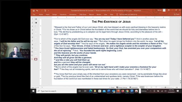 Module 3 – Jesus’ Person & Work – His Pre-existence
