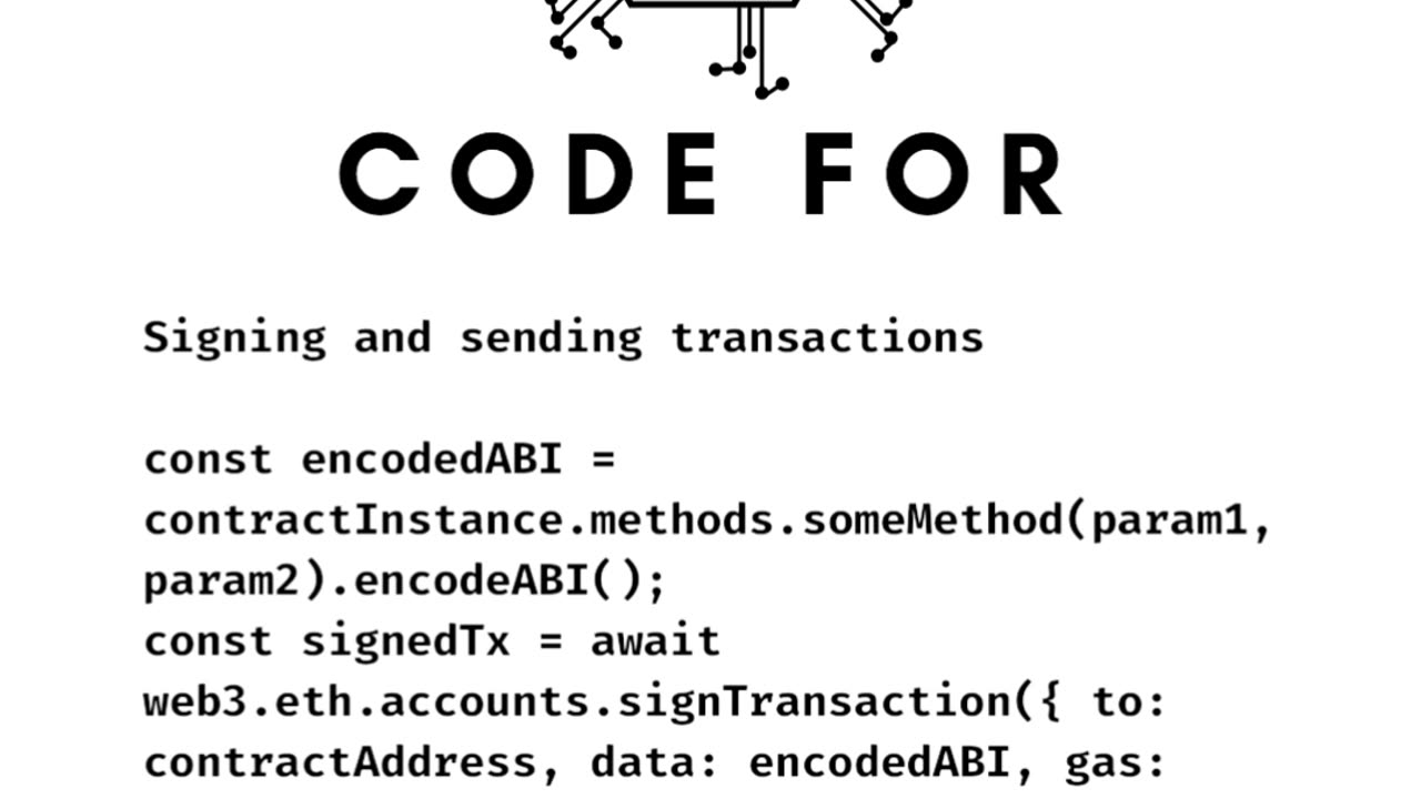 JS Code for Signing and Sending Transactions