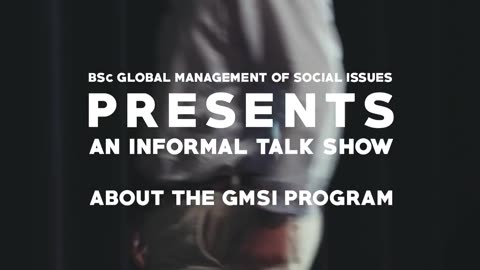 Talk show BSc Global Management of Social Issues at Tilburg University