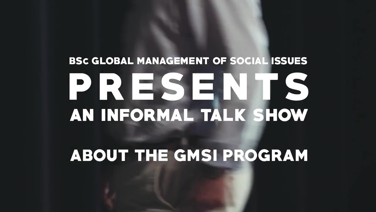 Talk show BSc Global Management of Social Issues at Tilburg University