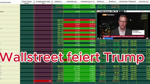 Wallstreet feiert Donald Trump